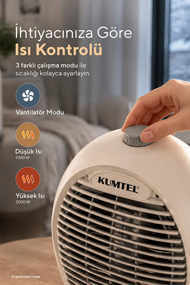 Fanlı Isıtıcı 2000 W LX-6331 Bej
